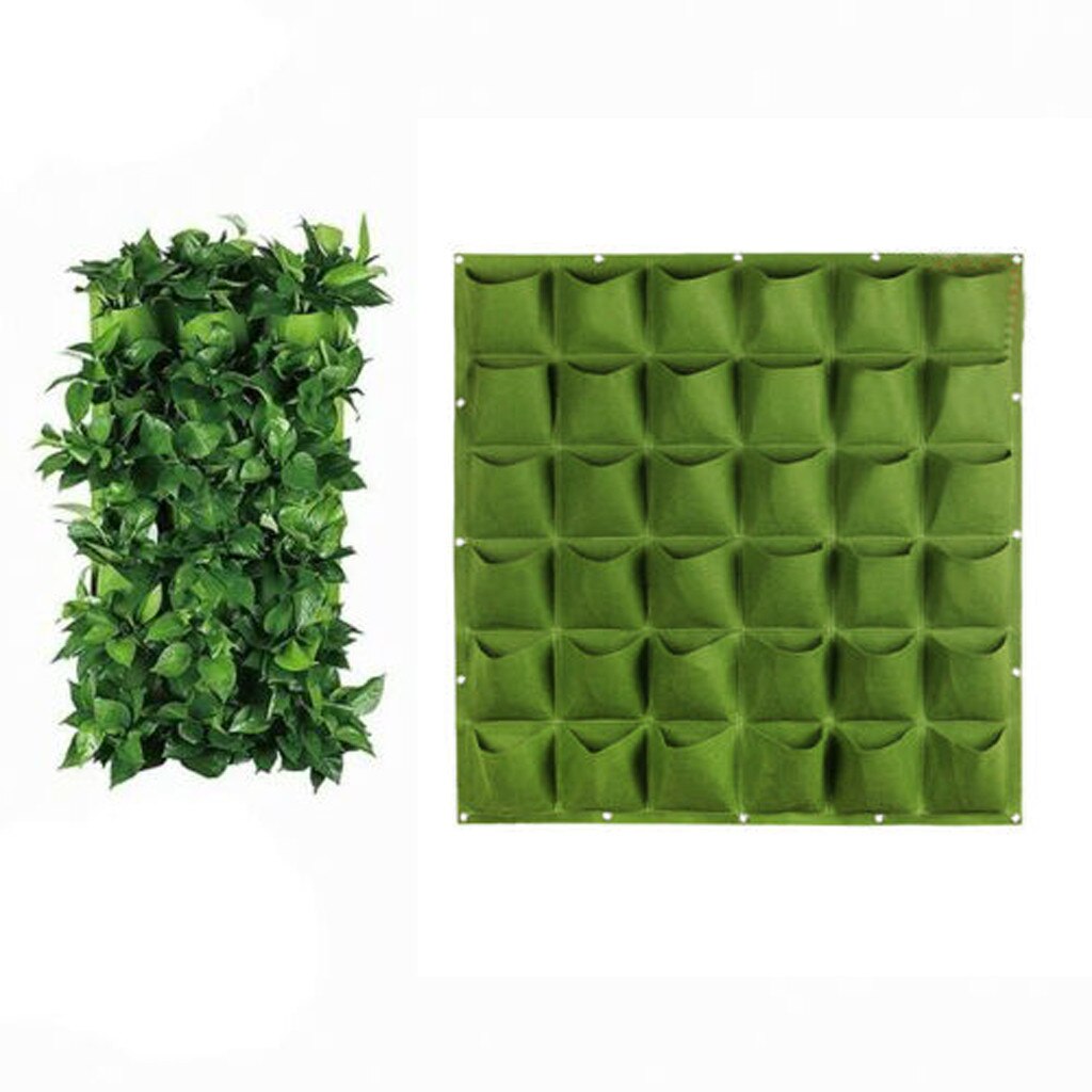 100 Cm x 100 Cm 36 Saksılı Keçe Duvar Saksısı Yeşil Keçe Saksı 100 Cm x 100 Cm 36 Saksılı Keçe Duvar Saksısı Yeşil Keçe Saksı